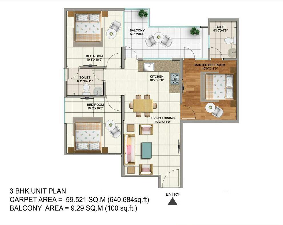 Terra Lavinium 3bhk-floor-plan